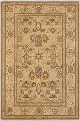 handmade Traditional Kafkaz Tan Beige Hand Knotted RECTANGLE 100% WOOL area rug 9 x 12